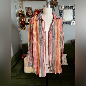 Vintage Y2K Ralph Lauren multicolored striped button up